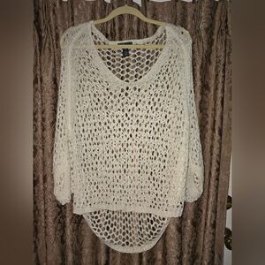 Womans Oversized Crochet Top